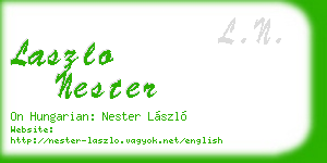 laszlo nester business card